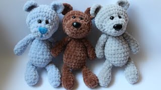 mały miś na szydełku CZĘŚĆ 1 GŁOWA  bear crochet PART 1 HEAD [upl. by Nyrehtac]