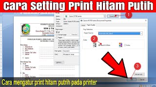 Cara Print Hitam Putih di Printer Canon [upl. by Aja]