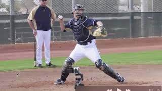 Catchers Footwork Throwing to 2nd Base [upl. by Llorrac]