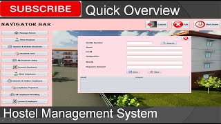 Quick Overview  Hostel Management System in java JFrame Mysql Database Netbeans IDE [upl. by Lancelot]