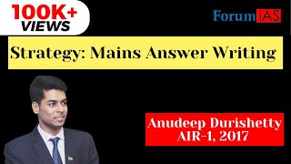 Anudeep Durishetty AIR  1  Strategy Mains Answer Writing [upl. by Mari]