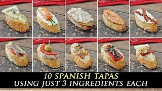 10 Incredible 3INGREDIENT Spanish TAPAS [upl. by Yttik]