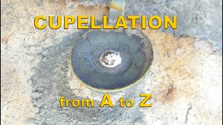 Cupellation  from cupel to SILVER bead [upl. by Idissak]