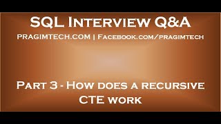 Part 3 How does a recursive CTE work [upl. by Janel]