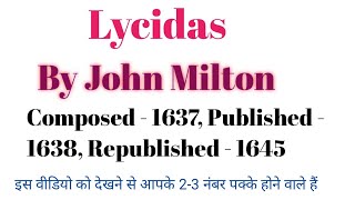 Lycidas by John Milton [upl. by Ilera]