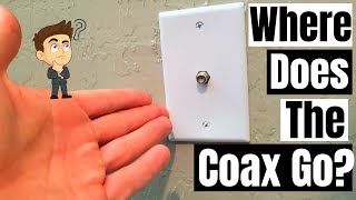 WHERE DOES THE COAX CABLE GO COAX OUTLET INSTALLATION  HOW TO [upl. by Bringhurst]