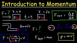 Introduction to Momentum Force Newtons Second Law Conservation of Linear Momentum Physics [upl. by Armillia]