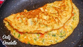 Oats Omelette  Weight Loss Food  Healthy Breakfast Recipe  Oats Omlet recipe [upl. by Aihsilat439]