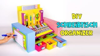 DIY Organizer aus Pappe für all deine Schreibwaren [upl. by Wallack]