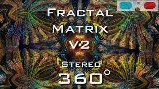 Fractal Matrix V2 360° stereoscopic  Mandelbulb 3D fractal VR 4K [upl. by Davidoff]