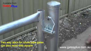 Gate Latch 2 way for round pipe and square [upl. by Adnuhsor]