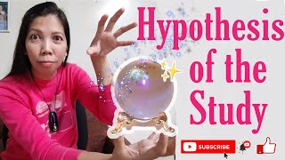 HOW TO WRITE HYPOTHESIS OF THE STUDY [upl. by Enier446]