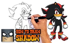 How to Draw Shadow  Sonic the Hedgehog [upl. by Ahsait]