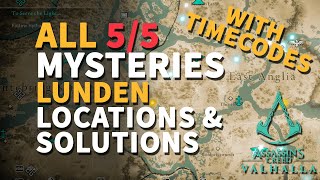 Lunden Mysteries Assassins Creed Valhalla All Locations [upl. by Ydahs]