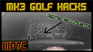 VW GOLF MK3 HACKS TUTORIAL PT1 DIGITAL REV COUNTER [upl. by Anigal]