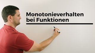 Monotonie Monotonieverhalten bei Funktionen  Mathe by Daniel Jung [upl. by Avis]