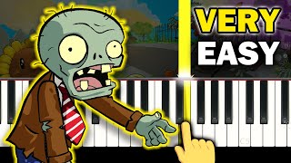 PLANTS vs ZOMBIES  Loonboon  VERY EASY Piano tutorial [upl. by Renae]