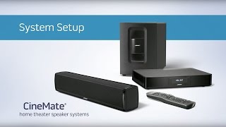 Bose CineMate Home Theater Speaker Systems  System Setup [upl. by Torey]