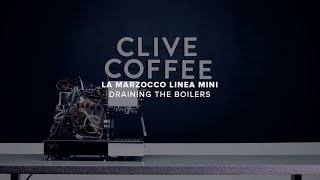 La Marzocco Linea Mini  Draining The Boilers [upl. by Dnalyag]