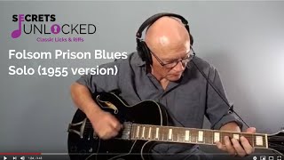 Folsom Prison Blues Solo 1955 version Guitar Lesson [upl. by Anem]