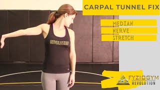 Median Nerve Mobilization Stretch Carpal Tunnel Exercise [upl. by Furey841]