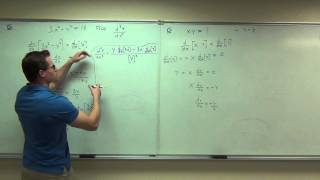 Calculus 1 Lecture 27 Implicit Differentiation [upl. by Innaig914]