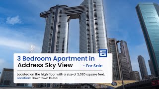 3 Bedroom  maid apartment in Address Sky View  Downtown Dubai [upl. by Clementas637]