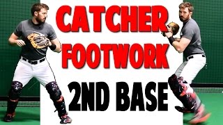 Catcher Footwork  Throwing To Second Pro Speed Baseball [upl. by Kassi]