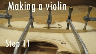 Making a violin  step 11  the bass bar [upl. by Deron]