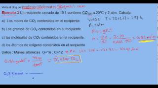 Ecuación de estado de los gases ideales ejercicio resuelto 3 [upl. by Neirda]