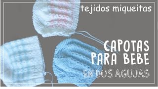 Tutorial para tejer capota para bebé [upl. by Damas12]