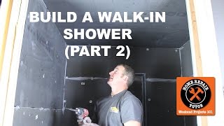 How to Build a WalkIn Shower Part 2 Wedi PanelsStepbyStep  by Home Repair Tutor [upl. by Cirnek]