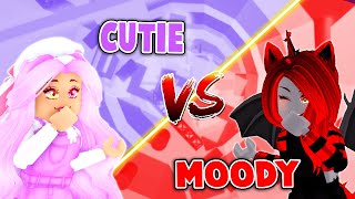 CUTIE Vs MOODY In Tower Of Hell Roblox [upl. by Tannie]