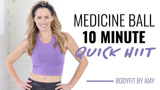 Medicine Ball 10 Minute Quick HIIT Workout [upl. by Ursal466]