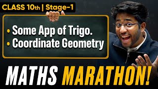 Class 10th Maths Maha Marathon  Some App of Trigonometry amp Coord Geometry 🔥  Shobhit Nirwan [upl. by Odragde]