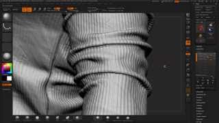 ZBrush Detailing Clothes  Select Polygroups by UV  NoiseMaker [upl. by Noguchi]