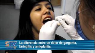 La diferencia entre un dolor de garganta faringitis y amigdalitis [upl. by Luciano]