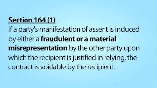 23 Contracts Misrepresentation [upl. by Ariat]