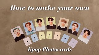 How to make DIY kpop photocards Back to back  Philippines [upl. by Edlitam]