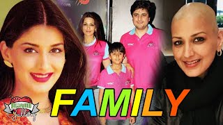 Sonali Bendre Family With Parents Husband Son Sister amp Biography [upl. by Nemajneb267]