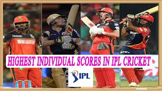 Highest Individual Scores in IPL History Top 10  BLACKBOARD SPORTS 2024 [upl. by Hakym]