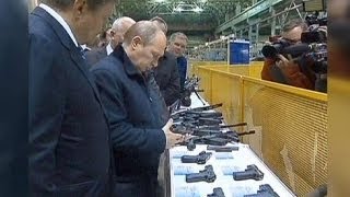 Vladimir Putin visits a Kalashnikov company [upl. by Hersch821]