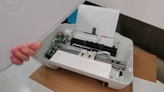 Taking apart HP Deskjet 2130 Printer to fix Paper Jam or replace part [upl. by Nylorak692]