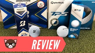 Taylormade TP5 vs Bridgestone Tour BXS  Testing New Golf Balls [upl. by Ahsitul540]