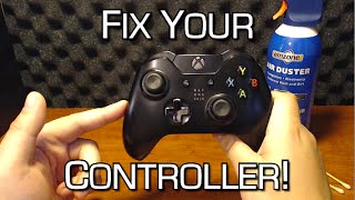 How To Fix Sticky or quotBrokenquot Analog Sticks  Stick Drift Solution  Xbox One Controller [upl. by Vyse853]