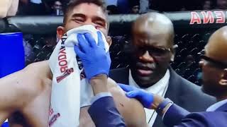 BRUTAL KO Alistair Overeem LIP INJURY [upl. by Ahsait]