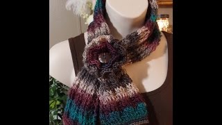 Crochet Ribbed Ascot keyhole Scarf Cowl TUTORIAL 279 Bagoday Crochet [upl. by Shear922]