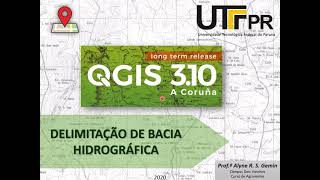 Delimitação de Bacia hidrográfica no QGIS indicando o exutório [upl. by Ybbil374]