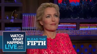 Gillian Anderson Talks Pay Inequality With David Duchovny  Plead the Fifth  WWHL [upl. by Jackie985]