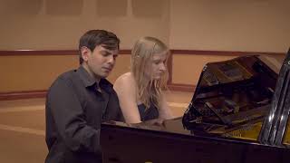 Brahms  Hungarian Dance 1 in G Minor Vieness Piano Duo [upl. by Groveman]